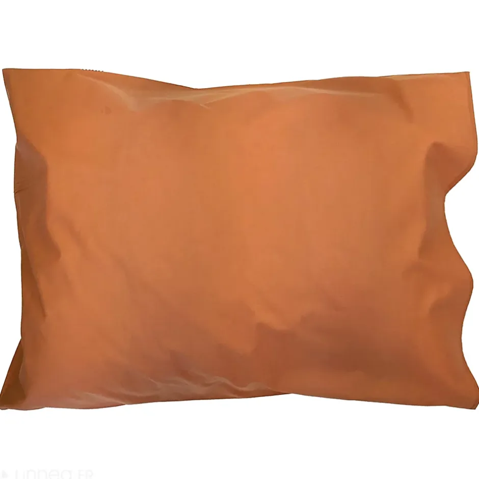 Linnea Taie d'oreiller 50x70 cm percale en coton MACASSAR Cognac