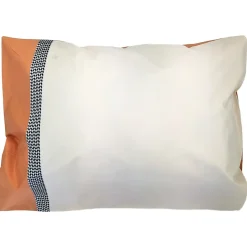 Linnea Taie d'oreiller 50x70 cm percale en coton MACASSAR Cognac