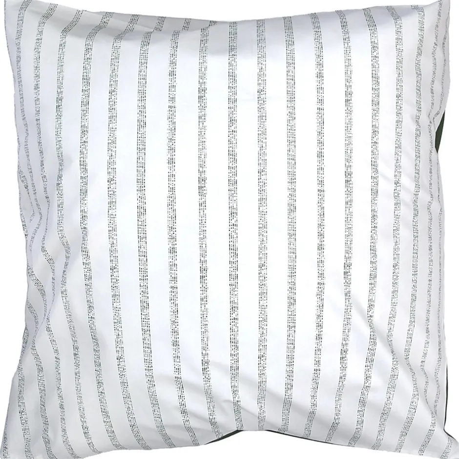 Linnea Taie d'oreiller 65x65 cm percale coton GABY vert Kaki