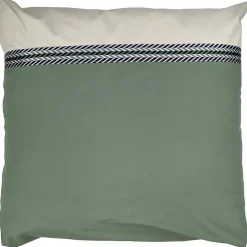 Linnea Taie d'oreiller 65x65 cm percale coton NOA vert Kaki