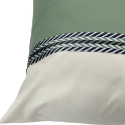 Linnea Taie d'oreiller 65x65 cm percale coton NOA vert Kaki