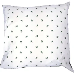 Linnea Taie d'oreiller 65x65 cm percale coton ALEX vert Kaki