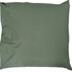 Linnea Taie d'oreiller 65x65 cm percale coton ALEX vert Kaki