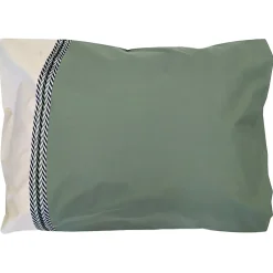 Linnea Taie d'oreiller 50x70 cm percale coton NOA vert Kaki
