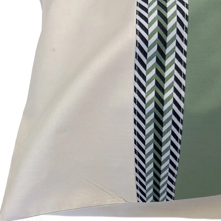 Linnea Taie d'oreiller 50x70 cm percale coton NOA vert Kaki