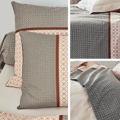 Linnea Taie d'oreiller 50x70 cm percale coton longues fibres GABIN marron Clearance