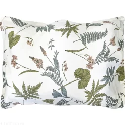 Linnea Taie d'oreiller 50x70 cm percale coton FÉÉRIE Blanc sauge