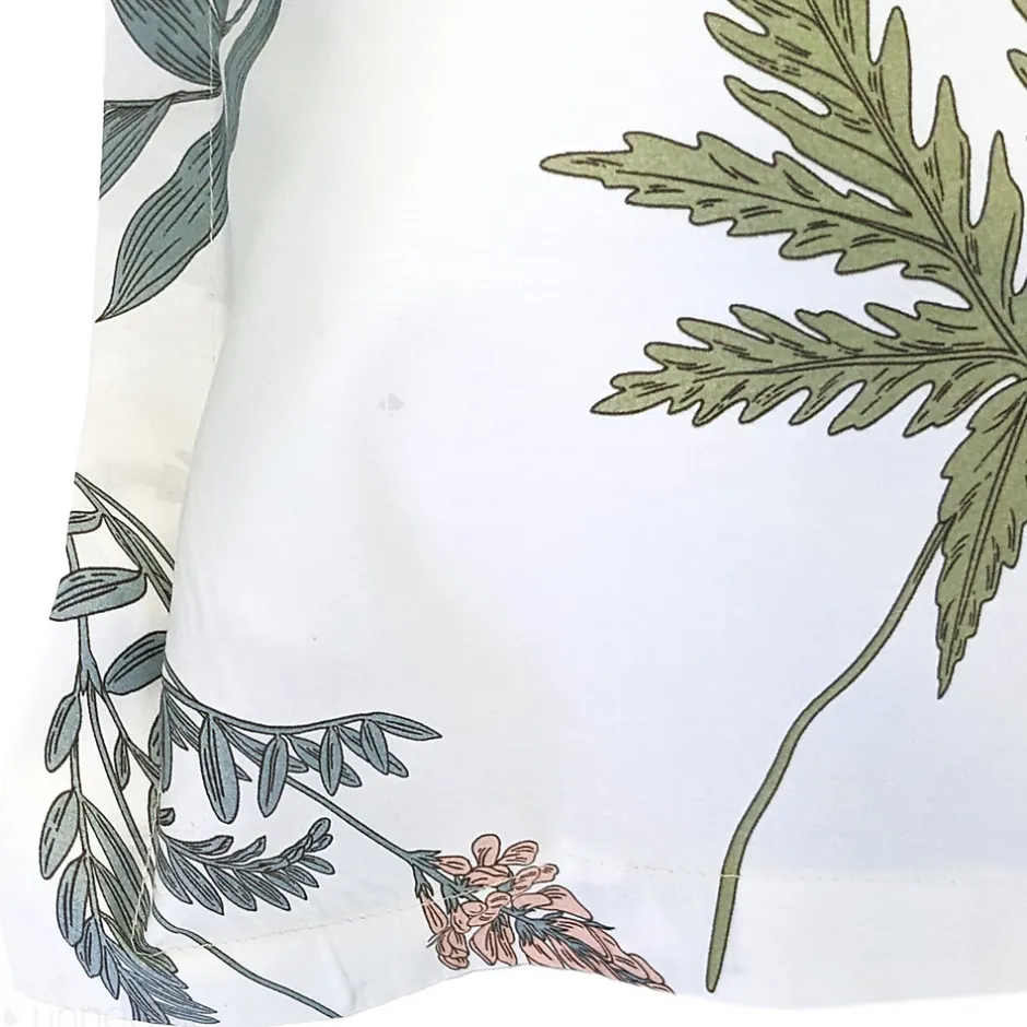 Linnea Taie d'oreiller 50x70 cm percale coton FÉÉRIE Blanc sauge