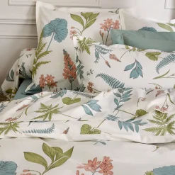 Linnea Taie d'oreiller 65x65 cm percale coton FÉÉRIE Blanc sauge