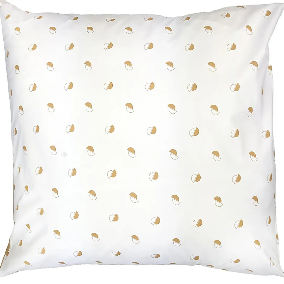 Linnea Taie d'oreiller 65x65 cm percale coton ALEX marron Moka