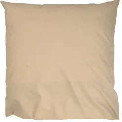 Linnea Taie d'oreiller 65x65 cm percale coton ALEX marron Moka