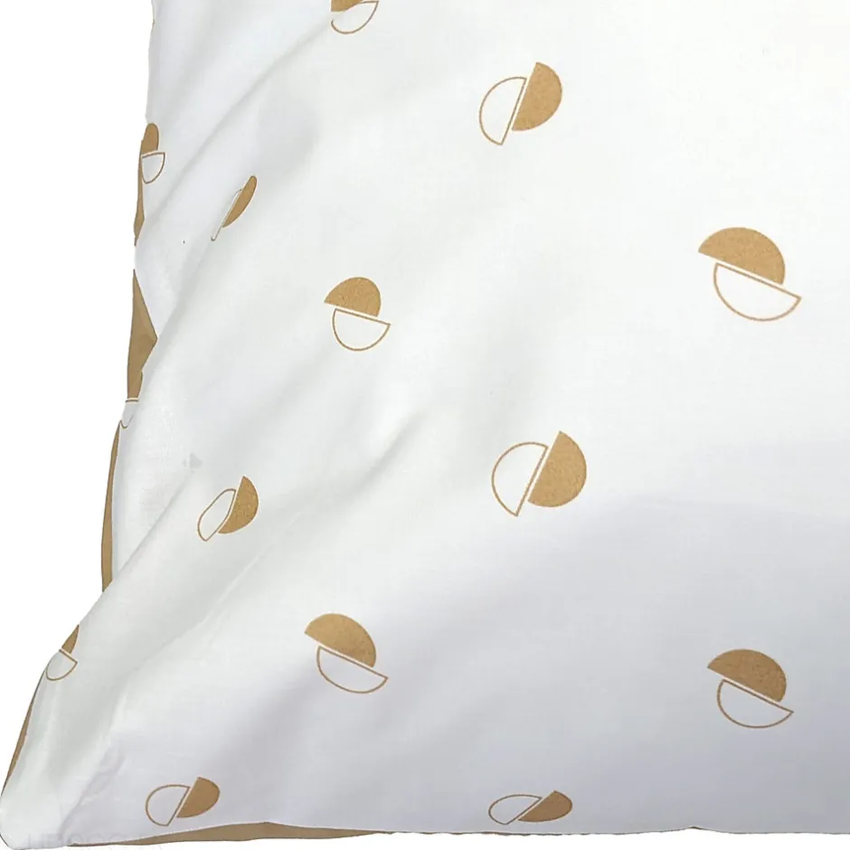 Linnea Taie d'oreiller 65x65 cm percale coton ALEX marron Moka