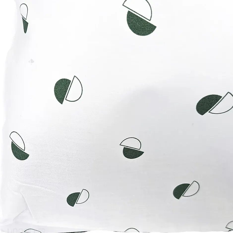 Linnea Taie d'oreiller 70x50 cm percale coton ALEX vert Kaki Best