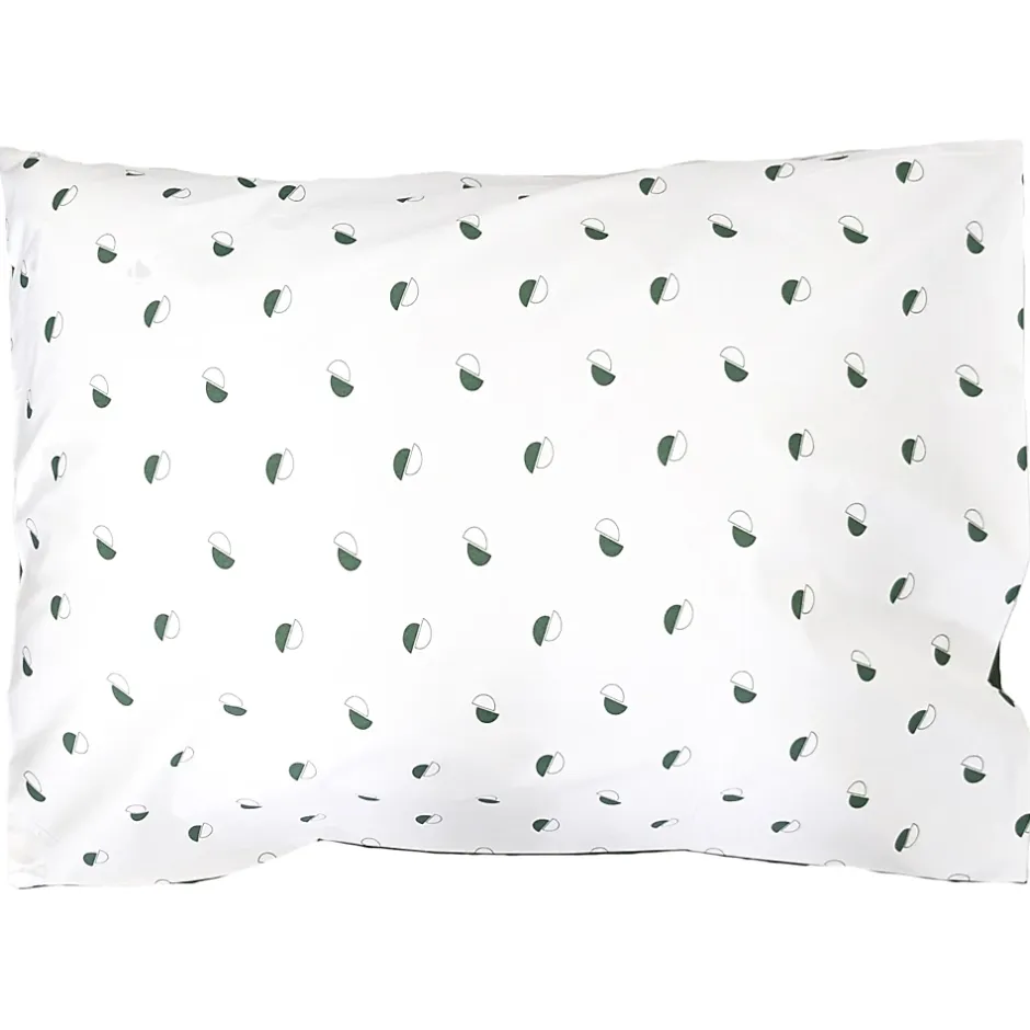 Linnea Taie d'oreiller 70x50 cm percale coton ALEX vert Kaki Best