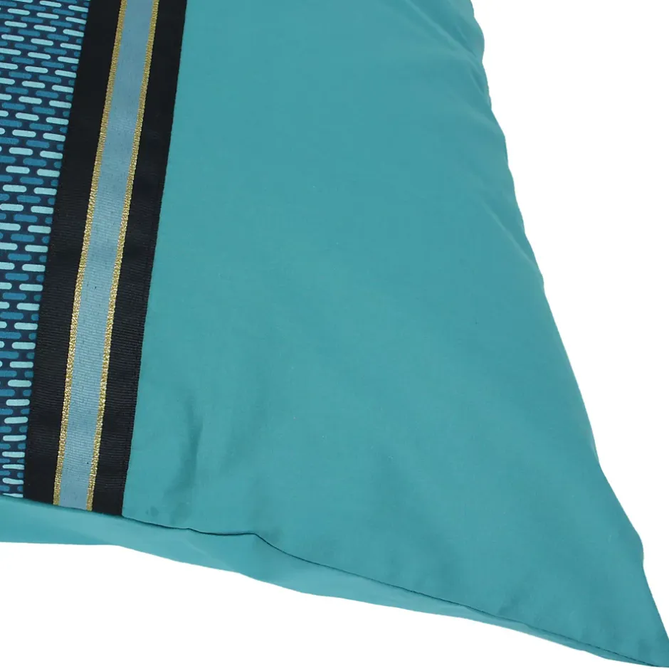 Linnea Taie d'oreiller 65x65 cm percale de coton GUSTAV vert Emeraude