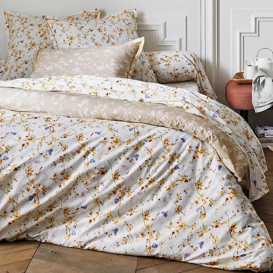 Linnea Taie d'oreiller 70x50 cm percale coton BEL AMOUR jaune