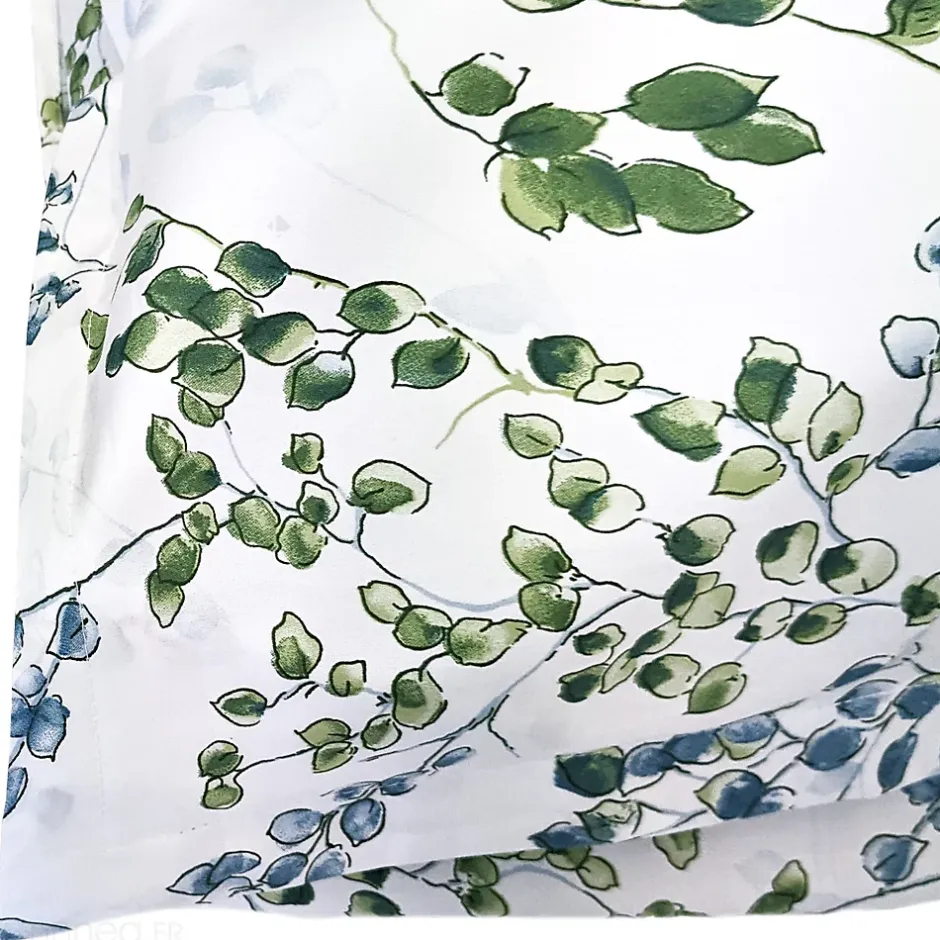 Linnea Taie d'oreiller 50x70 cm satin de coton ANGÈLE vert tilleul