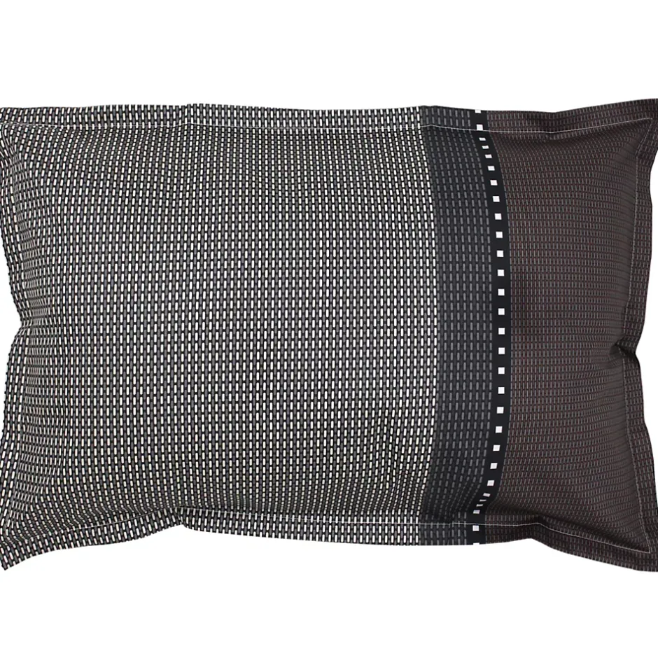 Linnea Taie d'oreiller 70x50 cm satin de coton ENZO noir Clearance