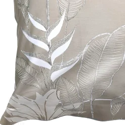 Linnea Taie d'oreiller 65x65 cm satin de coton CAYENNE beige ficelle