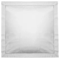 Linnea Taie d'oreiller 65x65 cm satin CONCERTO rayures blanc Neige