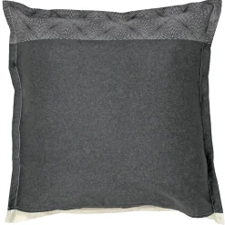 Linnea Taie d'oreiller 65x65 cm satin de coton TIAGO noir Discount
