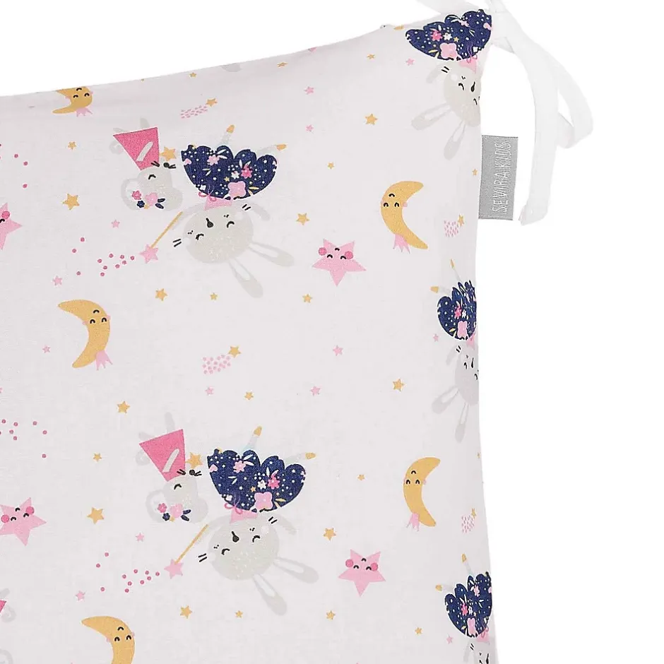 Sevira Kids Taies de coussin pour tour de lit modulable FAIRY FLORE Hot