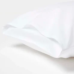 Homescapes Taies d'oreiller enfant blanc 100% coton égyptien 200 fils, 40x60 cm, lot de 2 - Discount