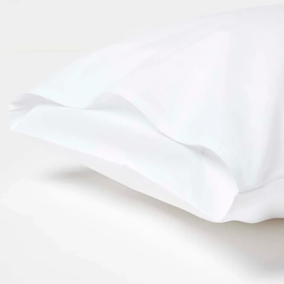 Homescapes Taies d'oreiller enfant blanc 100% coton égyptien 200 fils, 40x60 cm, lot de 2 - Discount