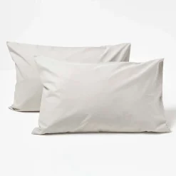 Homescapes Taies d'oreiller enfant gris 100% coton égyptien 200 fils, 40x60 cm, lot de 2 -