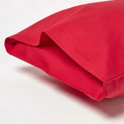 Homescapes Taies d'oreiller enfant rouge 100% coton égyptien 200 fils, 40x60 cm, lot de 2 -