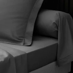 Douceur D'Intérieur Taies d'Oreiller Percale 63x63 anthracite