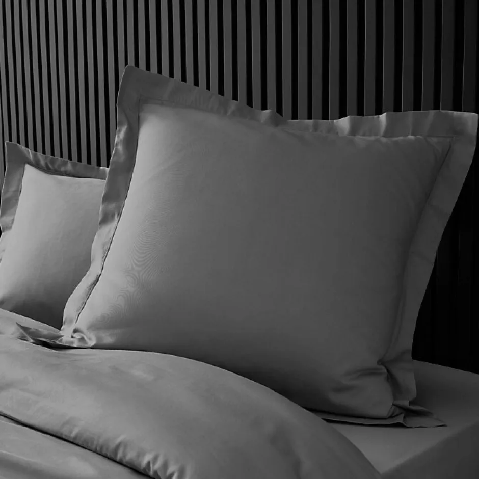 Douceur D'Intérieur Taies d'Oreiller Percale 63x63 anthracite