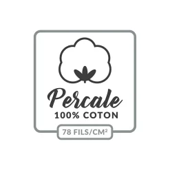 Douceur D'Intérieur Taies d'Oreiller Percale 63x63 anthracite