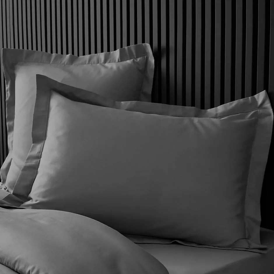 Douceur D'Intérieur Taies d'Oreiller Percale 50x70 cm anthracite Online