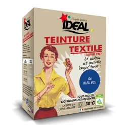 Ideal Teinture textile vintage bleu roi Idéal 350g