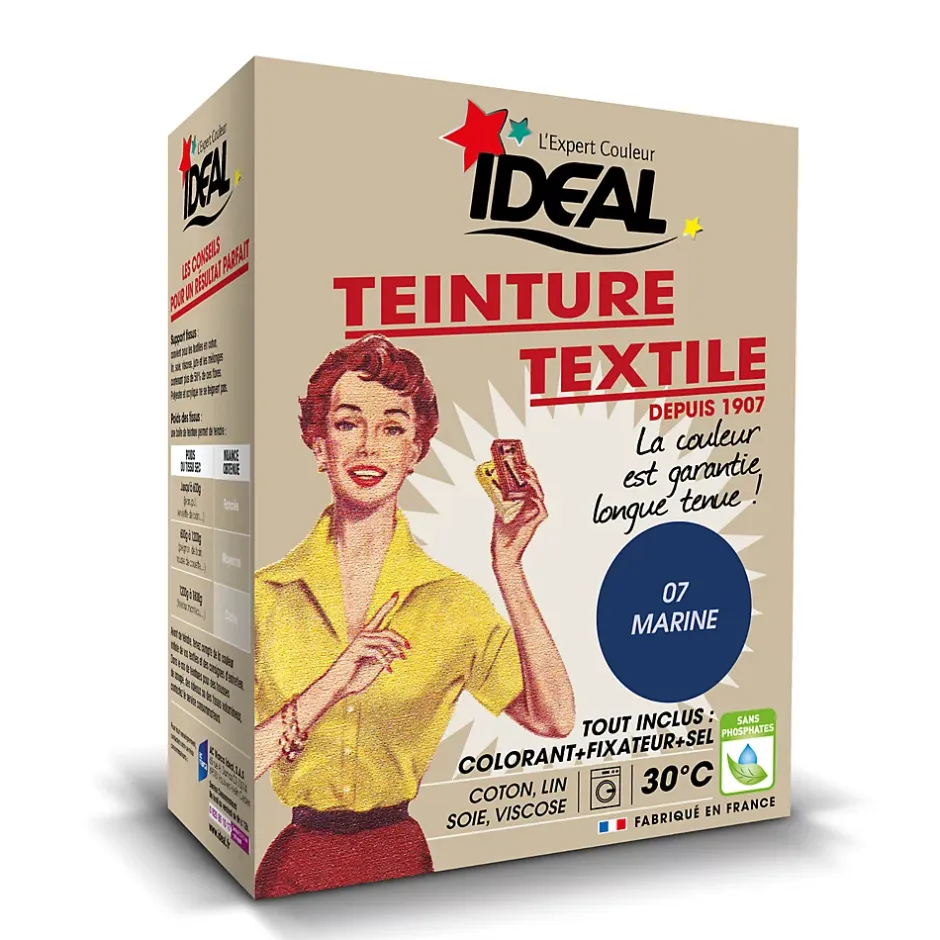 Ideal Teinture textile vintage bleu marine Idéal 350g Hot