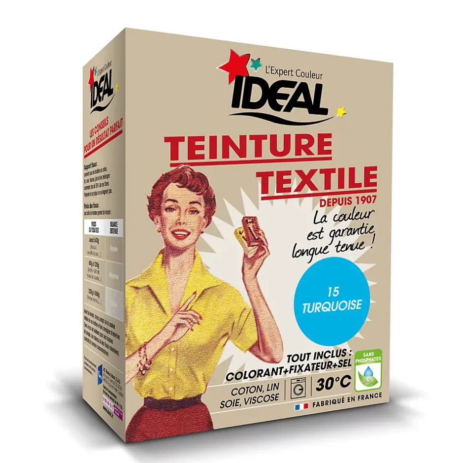 Ideal Teinture textile vintage turquoise Idéal 350g Online
