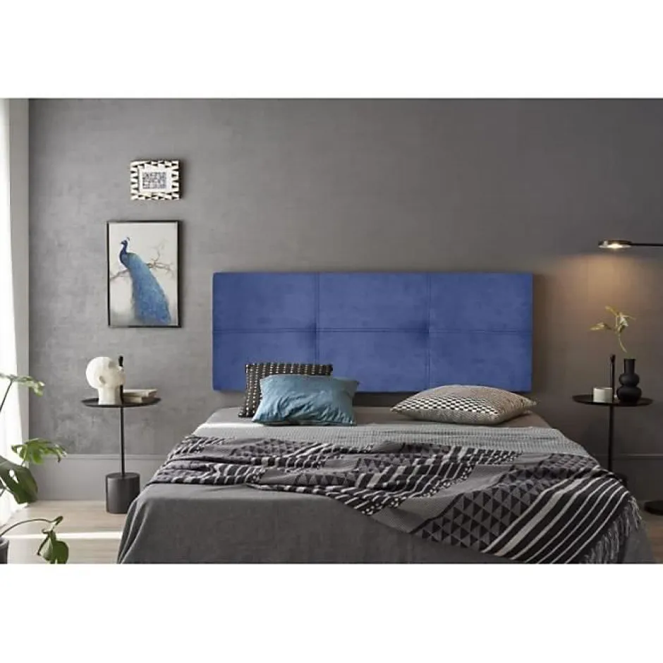 Eccox TETE DE LIT DALIA TISSU MAGNOLIA Bleu 90