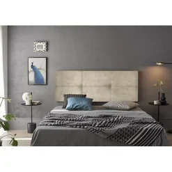 Eccox TETE DE LIT DALIA TISSU MAGNOLIA Beige 90