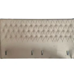 Pro Et Discount Tete de Lit en Velours Alcantara beige 190 x 100 cm - Couleur Sable Best