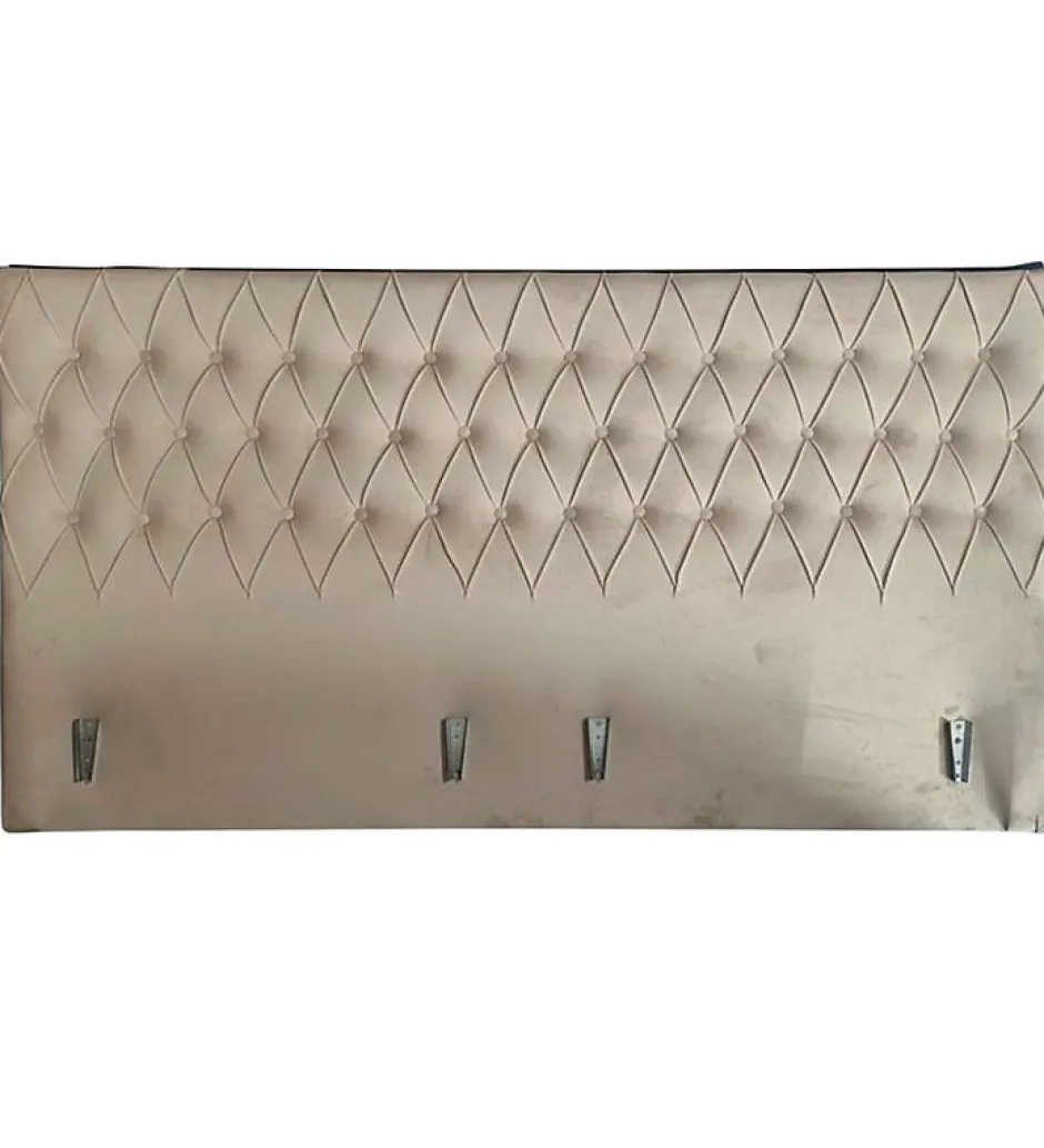 Pro Et Discount Tete de Lit en Velours Alcantara beige 190 x 100 cm - Couleur Sable Best