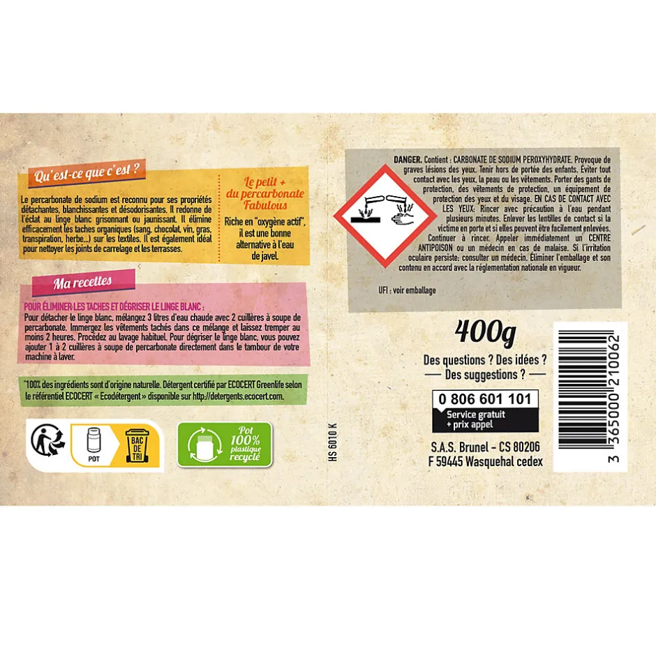 Starwax Fabulous The fabulous Percarbonate de sodium 400 gr