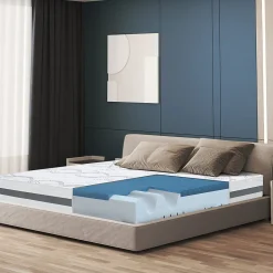 The White Stone Matelas en Mousse à Mémoire de Forme 90x210 cm Hauteur 22 cm