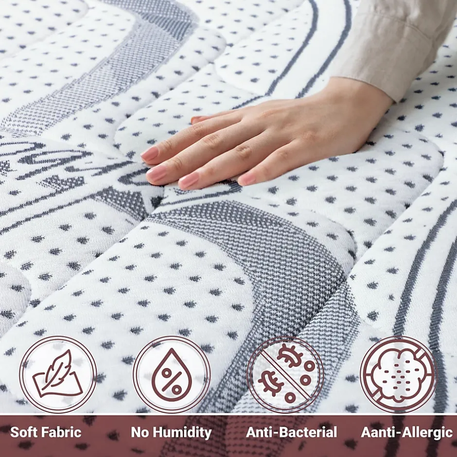 The White Stone Matelas en Mousse à Mémoire de Forme 140x190 cm Hauteur 27 cm Clearance