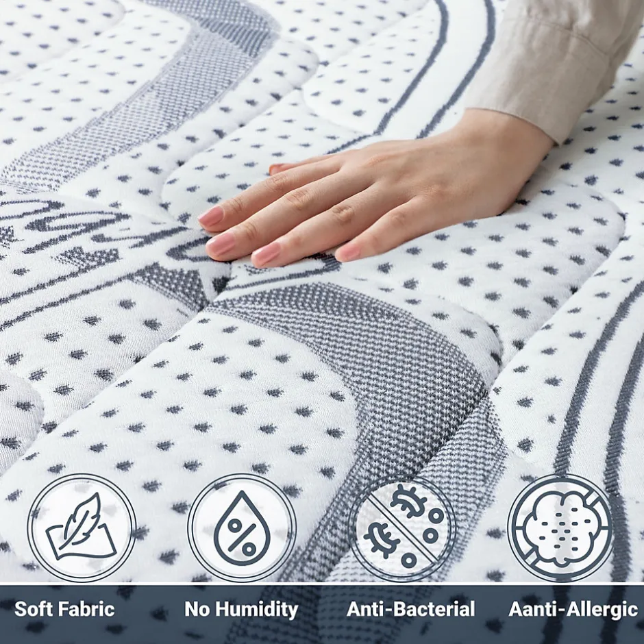 The White Stone Matelas en Mousse à Mémoire de Forme 135x205 cm Hauteur 22 cm