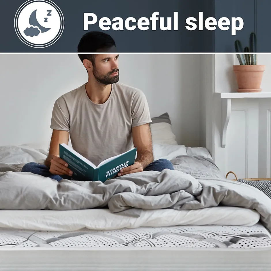 The White Stone Matelas en Mousse à Mémoire de Forme 135x205 cm Hauteur 22 cm
