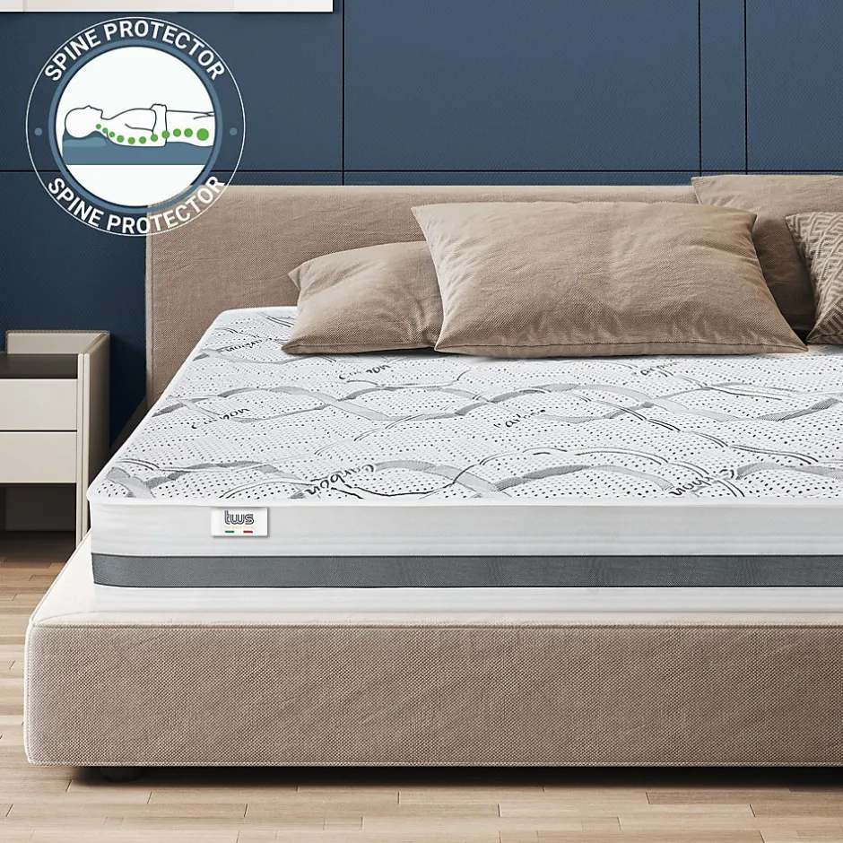 The White Stone Matelas en Mousse à Mémoire de Forme 170x180 cm Hauteur 22 cm Sale