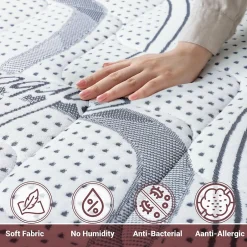 The White Stone Matelas en Mousse à Mémoire de Forme 200x220 cm Hauteur 27 cm Best