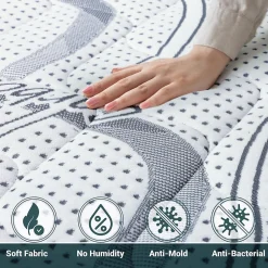 The White Stone Matelas Orthopédique 200x240 cm Fermeté Moyenne