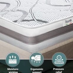 The White Stone Matelas Orthopédique 170x185 cm Fermeté Moyenne
